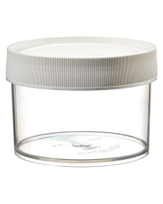 Thermo Scientific 2117-0500 Nalgene Wide-Mouth Straight-Sided PMP Jars with White Polypropylene Screw Closure, 500 mL - Clear (Case of 16)