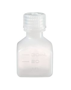 Thermo Scientific 2018-0030 Nalgene Square Narrow-Mouth HDPE Bottles with Closure, 30 mL - Translucent (Case of 72)