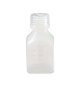 Thermo Scientific 2018-0060 Nalgene Square Narrow-Mouth HDPE Bottles with Closure, 60 mL - Translucent (Case of 72)