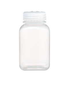 Thermo Scientific 312110-0008 Nalgene Square Wide-Mouth PPCO Bottles with Closure: Bulk Pack, Autoclavable, 250 mL - Translucent (Case of 250)