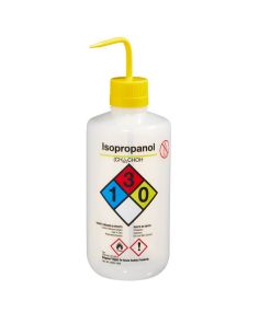 Thermo Scientific 2425-1004 Nalgene Narrow-Mouth Right-to-Know LDPE Wash Bottles, 1000 mL - Natural (Case of 12)