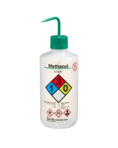Thermo Scientific 2425-1003 Nalgene Narrow-Mouth Right-to-Know LDPE Wash Bottles, 1000 mL - Natural (Case of 12)