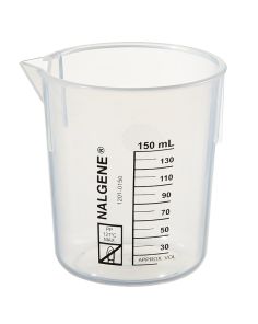 Nalgene Polypropylene Griffin Low-Form Plastic Beakers, 150 mL - Natural translucent (Case of 48)