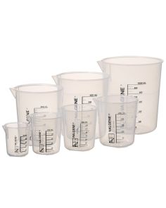 Nalgene Griffin Low-Form Plastic Beaker Variety Pack, 50 mL, 100 mL, 150 mL, 250 mL, 400 mL, 600 mL, and 1000 mL  - Natural translucent (Each)