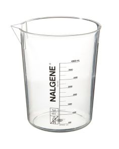 Nalgene PMP Griffin Low-Form Plastic Beakers, 4000 mL - Clear (Case of 4)