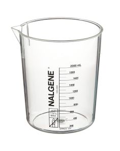 Nalgene PMP Griffin Low-Form Plastic Beakers, 2000 mL - Clear (Case of 4)
