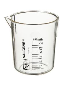 Nalgene PMP Griffin Low-Form Plastic Beakers, 150 mL - Clear (Case of 36)