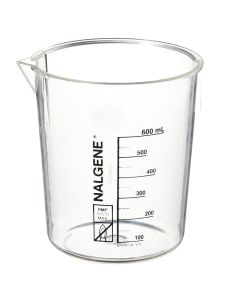 Nalgene PMP Griffin Low-Form Plastic Beakers, 600 mL - Clear (Case of 12)