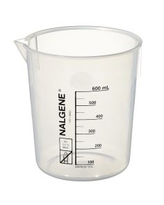 Nalgene Polypropylene Griffin Low-Form Plastic Beakers, 600 mL - Natural translucent (Case of 24)