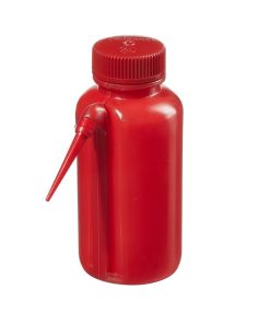 Thermo Scientific DS2408-0250 Nalgene Unitary Red LDPE Safety Wash Bottles, 250 mL - Red (Case of 4)