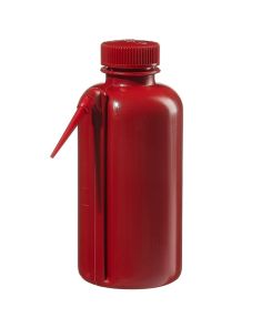 Thermo Scientific DS2408-0500 Nalgene Unitary Red LDPE Safety Wash Bottles, 500 mL - Red (Case of 4)