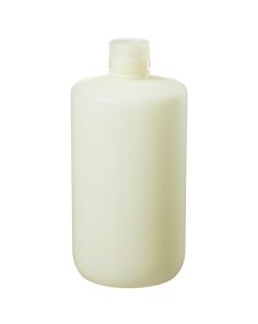 Thermo Scientific 2097-0005 Nalgene Fluorinated Narrow-Mouth HDPE Bottles with Closure, 2 L - Translucent (Case of 6)
