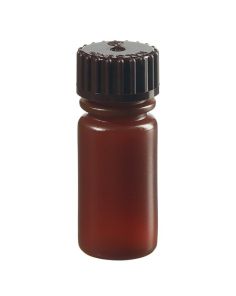 Thermo Scientific 312084-9125 Nalgene Translucent Amber HDPE Diagnostic Bottles with Closure: Bulk Pack, 4 mL - Translucent Amber (Case of 2000)