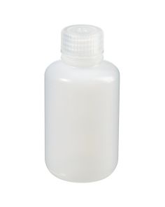 Thermo Scientific 312089-0004 Nalgene Narrow-Mouth Natural HDPE Packaging Bottles with Closure: Bulk Pack, 125 mL - Translucent (Case of 500)