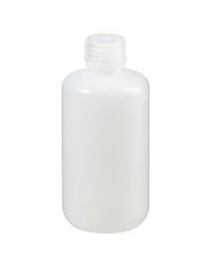 Thermo Scientific 312089-0008 Nalgene Narrow-Mouth Natural HDPE Packaging Bottles with Closure: Bulk Pack, 250 mL - Translucent (Case of 250)