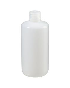 Thermo Scientific 312089-0016 Nalgene Narrow-Mouth Natural HDPE Packaging Bottles with Closure: Bulk Pack, 500 mL - Translucent (Case of 125)