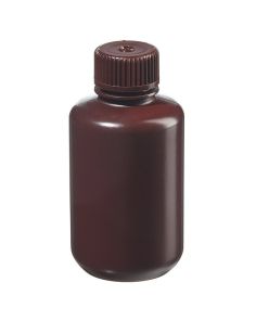 Thermo Scientific 312085-0004 Nalgene Narrow-Mouth Opaque Amber HDPE Packaging Bottles with Closure: Bulk Pack, 125 mL - Opaque Amber (Case of 500)
