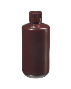 Thermo Scientific 312085-0032 Nalgene Narrow-Mouth Opaque Amber HDPE Packaging Bottles with Closure: Bulk Pack, 1000 mL - Opaque Amber (Case of 50)