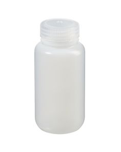 Thermo Scientific 312189-0008 Nalgene Wide-Mouth HDPE Packaging Bottles with Closure: Bulk Pack, 250 mL - Translucent (Case of 250)