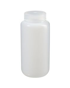 Thermo Scientific 312189-0032 Nalgene Wide-Mouth HDPE Packaging Bottles with Closure: Bulk Pack, 1000 mL - Translucent (Case of 50)