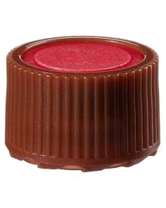 Nalgene PPCO Amber High Profile Closures with Color Coders for Micro Packaging Vials: Sterile, Bulk Pack