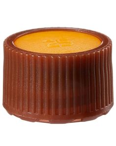 Nalgene PPCO Amber High Profile Closures with Color Coders for Micro Packaging Vials: Sterile, Bulk Pack
