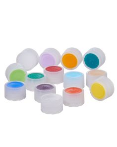 Nalgene HDPE High Profile Closures with Color Coders for Micro Packaging Vials: Sterile, Bulk Pack