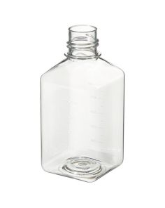  342044-0650 Nalgene Square PET Media Bottles Without Closure: Sterile, Shrink-Wrapped Trays, - ()