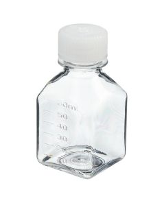 Thermo Scientific 322020-0060 Nalgene Square PETG Media Bottles with Closure: Nonsterile, Shrink-Wrapped Trays, 60 mL - Clear (Case of 200)
