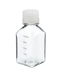 Thermo Scientific 322020-0250 Nalgene Square PETG Media Bottles with Closure: Nonsterile, Shrink-Wrapped Trays, 250 mL - Clear (Case of 60)
