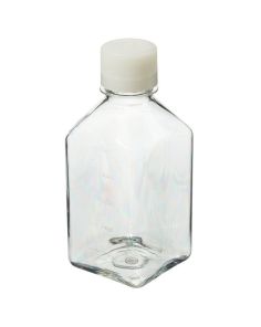 Thermo Scientific 342020-0500 Nalgene Square PETG Media Bottles with Closure: Sterile, Shrink-Wrapped Trays, 500 mL - Clear (Case of 40)