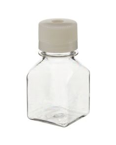 Thermo Scientific 342023-0125 Nalgene Square PETG Media Bottles with Septum Closure: Sterile, Shrink-Wrapped Trays, 125 mL - Transparent (Case of 96)