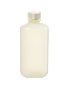 Thermo Scientific 342089-0008 Nalgene Narrow-Mouth HDPE Packaging Bottles With Closure: Sterile, Shrink-Wrapped Trays, 250 mL - Translucent (Case of 180)