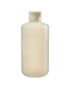 Thermo Scientific 342089-0032 Nalgene Narrow-Mouth HDPE Packaging Bottles With Closure: Sterile, Shrink-Wrapped Trays, 1000 mL - Translucent (Case of 24)