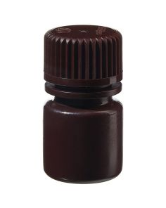 Thermo Scientific 322004-9025 Nalgene Opaque Amber HDPE Diagnostic Bottles with Closure: Nonsterile, in Tray Pack, 8 mL - Opaque Amber (Case of 1500)
