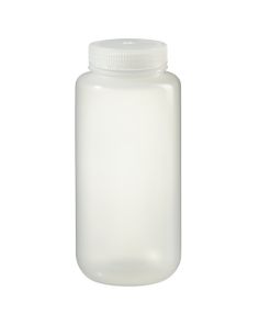 Thermo Scientific 312187-0032 Nalgene Wide-Mouth PPCO Packaging Bottles with Closure: Bulk Pack, 1000 mL - Translucent (Case of 50)