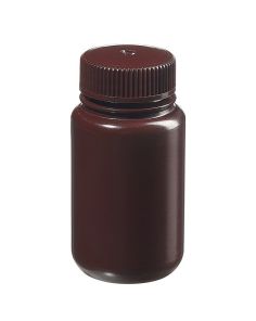 Thermo Scientific 312185-0004 Nalgene Wide-Mouth Opaque Amber HDPE Packaging Bottles with Closure: Bulk Pack, 125 mL - Opaque Amber (Case of 500)