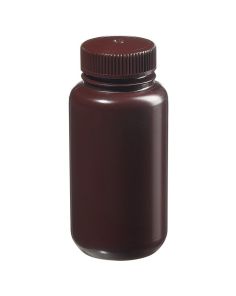 Thermo Scientific 312185-0008 Nalgene Wide-Mouth Opaque Amber HDPE Packaging Bottles with Closure: Bulk Pack, 250 mL - Opaque Amber (Case of 250)