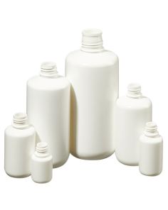 Thermo Scientific 362008-0004 Nalgene Boston Round Opaque White HDPE Bottles without Closure: Bulk Pack, 125 mL - Opaque White (Case of 500)