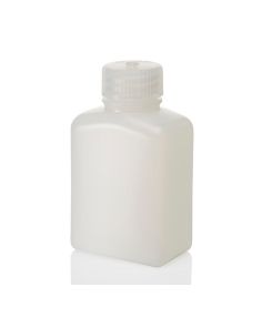 Thermo Scientific 2007-0004 Nalgene Rectangular HDPE Bottles with Closure, 125 mL - Translucent (Case of 72)