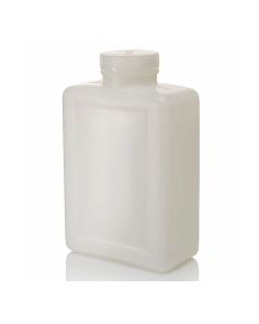 Thermo Scientific 2007-0064 Nalgene Rectangular HDPE Bottles with Closure, 2 L - Translucent (Case of 12)