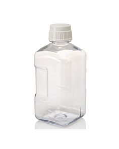 Thermo Scientific 2015-2000 Nalgene Square Polycarbonate Bottles with Closure, 2 L - Translucent (Case of 6)