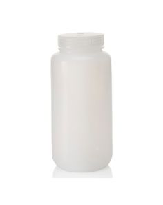 Thermo Scientific 2103-0032 Nalgene Wide-Mouth LDPE Bottles with Closure, 1 L - Translucent (Case of 24)