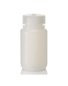 Thermo Scientific 2104-0004 Nalgene Wide-Mouth Lab Quality HDPE Bottles, 125 mL - Translucent (Case of 72)