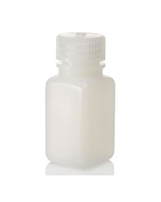 Thermo Scientific 312114-0002 Nalgene Square Wide-Mouth HDPE Bottles with Closure: Bulk Pack, 60 mL - Natural (Case of 1000)