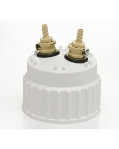 Thermo Scientific 2158-0021 Nalgene Polypropylene, TPE Gasket, Closure, 83B, 2 Port, 1/4 Inch
