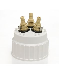Thermo Scientific 2158-0032 Nalgene Polypropylene, TPE Gasket, Closure, 83B, 3 Port, 3/8 Inch