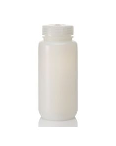 Thermo Scientific 2189-0016 Nalgene Wide-Mouth HDPE Economy Bottles with Closure, 500 mL - Translucent (Case of 48)