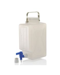 Thermo Scientific 2321-0020 Nalgene Polypropylene, Rectangular Carboy with Spigot - 2.4 gal. / 9 L (6/Cs.)
