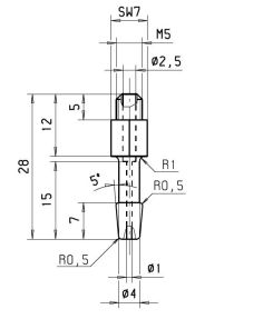 THERMO 50044831 HOSE CONNECTION WITH CAPILLARY 1 0 MM